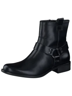 Leder-Boots in Schwarz