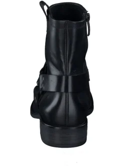 Leder-Boots in Schwarz