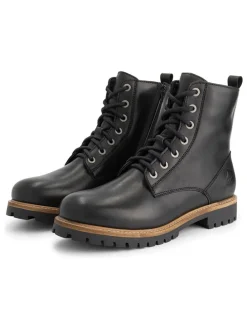 Leder-Boots in Schwarz