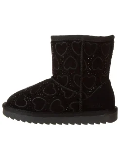 Leder-Boots in Schwarz