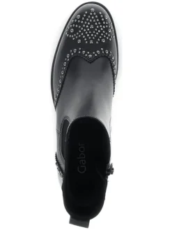 Leder-Boots in Schwarz