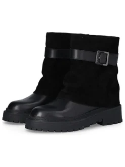 Leder-Boots in Schwarz