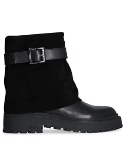Leder-Boots in Schwarz