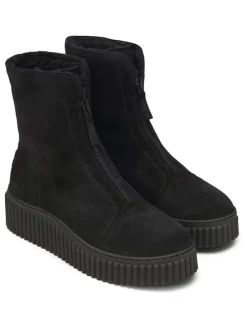 Leder-Boots in Schwarz