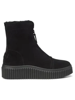 Leder-Boots in Schwarz