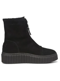 Leder-Boots in Schwarz