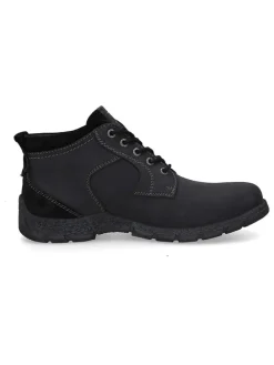 Leder-Boots in Schwarz