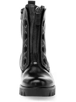 Leder-Boots in Schwarz