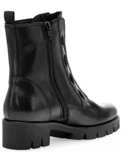 Leder-Boots in Schwarz