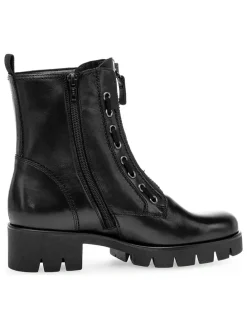 Leder-Boots in Schwarz