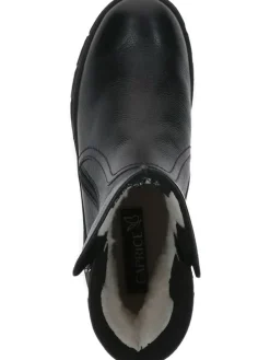 Leder-Boots in Schwarz