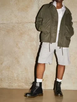 Leder-Boots in Schwarz