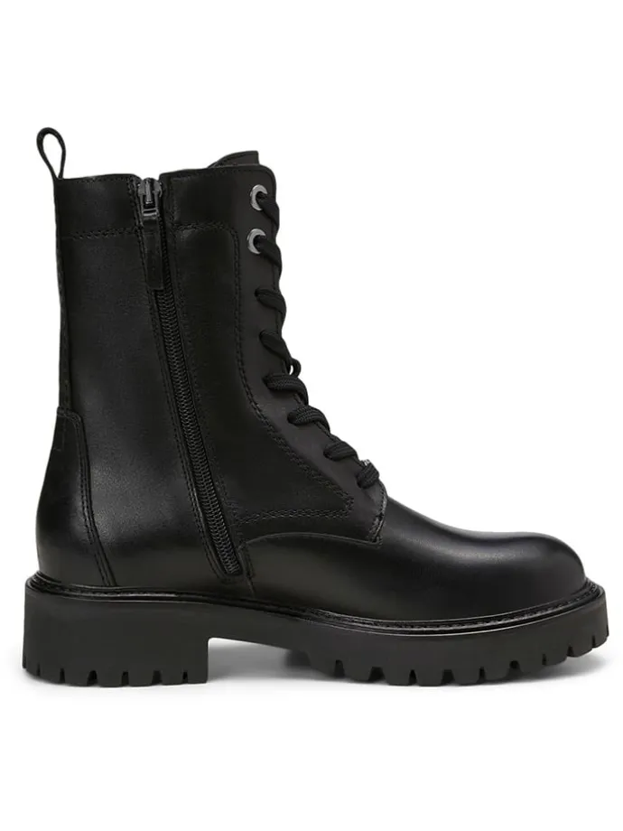 Leder-Boots in Schwarz