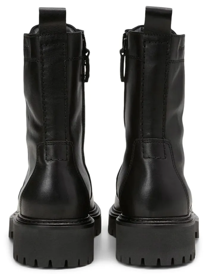 Leder-Boots in Schwarz