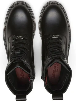 Leder-Boots in Schwarz