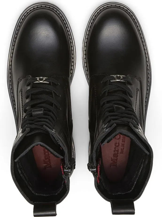 Leder-Boots in Schwarz