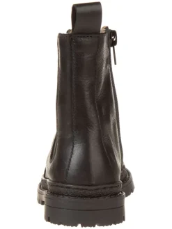 Leder-Boots in Schwarz