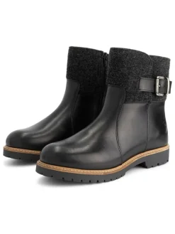 Leder-Boots in Schwarz