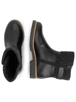 Leder-Boots in Schwarz