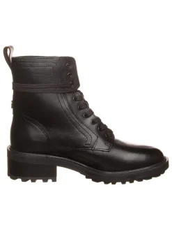 Leder-Boots in Schwarz