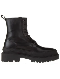 Leder-Boots in Schwarz