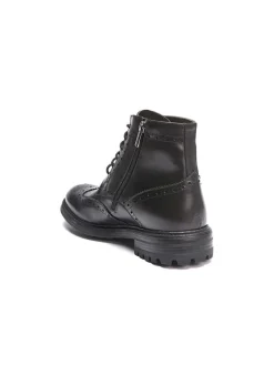Leder-Boots in Schwarz
