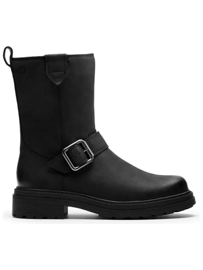 Leder-Boots in Schwarz