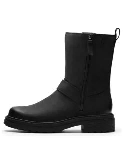 Leder-Boots in Schwarz