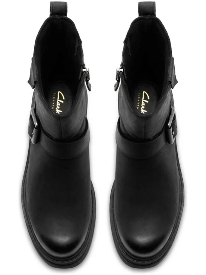 Leder-Boots in Schwarz