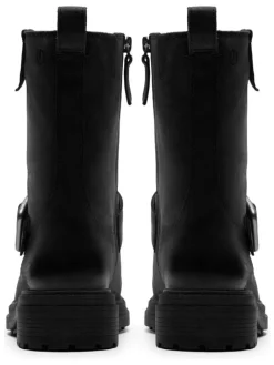 Leder-Boots in Schwarz