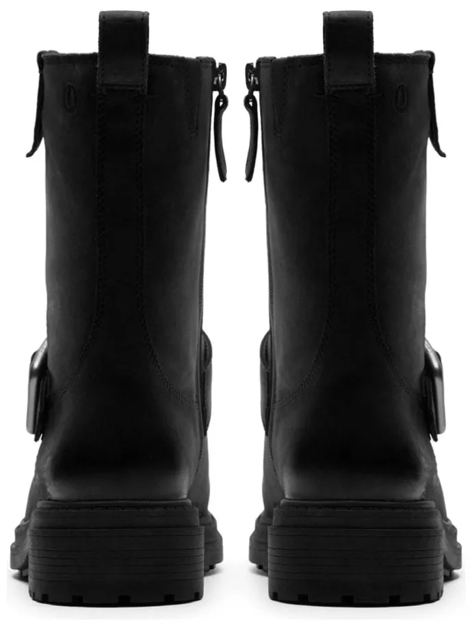 Leder-Boots in Schwarz