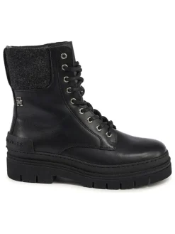 Leder-Boots in Schwarz