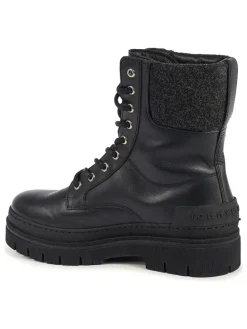 Leder-Boots in Schwarz