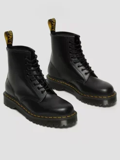 Leder-Boots in Schwarz