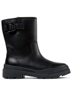 Leder-Boots in Schwarz