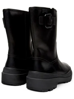 Leder-Boots in Schwarz