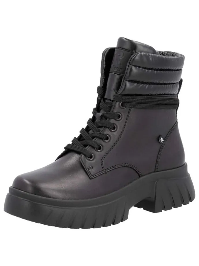 Leder-Boots in Schwarz