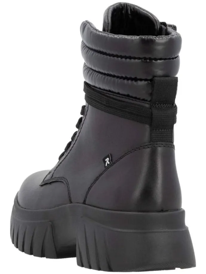 Leder-Boots in Schwarz