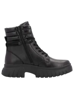 Leder-Boots in Schwarz