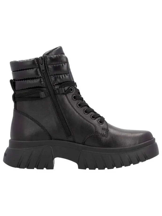 Leder-Boots in Schwarz