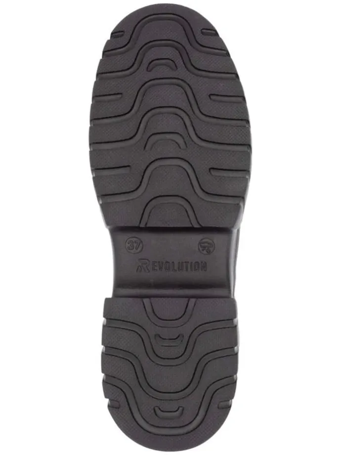 Leder-Boots in Schwarz