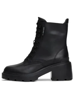 Leder-Boots in Schwarz