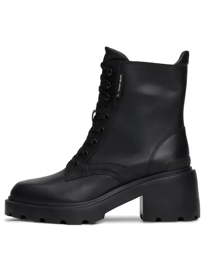 Leder-Boots in Schwarz