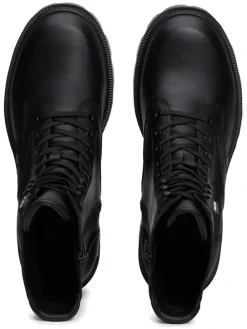 Leder-Boots in Schwarz