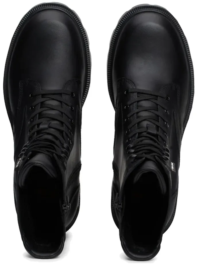 Leder-Boots in Schwarz