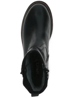 Leder-Boots in Schwarz