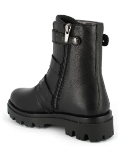 Leder-Boots in Schwarz