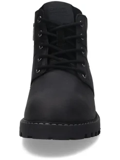 Leder-Boots in Schwarz