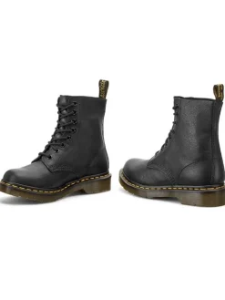 Leder-Boots in Schwarz