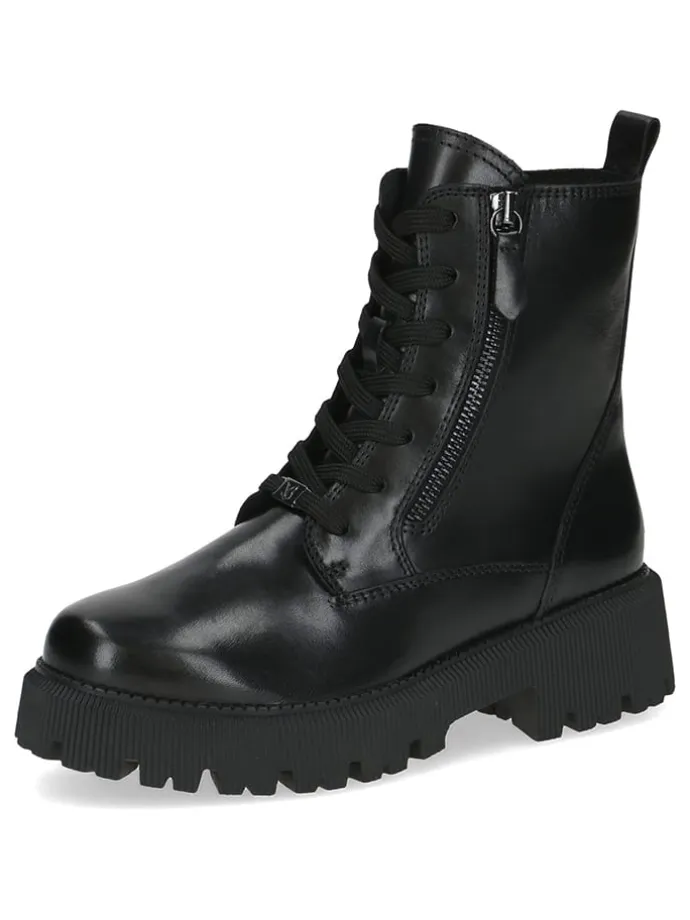 Leder-Boots in Schwarz
